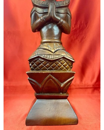 Buda Thailandés en madera tallada de 45 cm