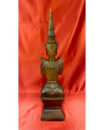 Buda Thailandés en madera tallada de 45 cm