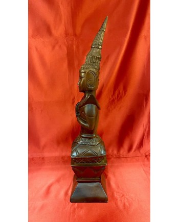 Buda Thailandés en madera tallada de 45 cm