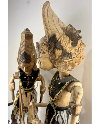 Pareja marionetas indonesias Wayang Golek 60 cm